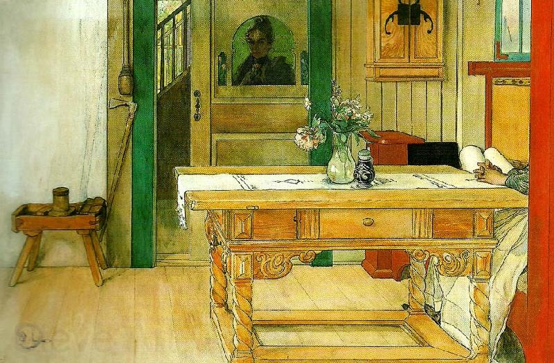 Carl Larsson sondag -sondagsvila Norge oil painting art